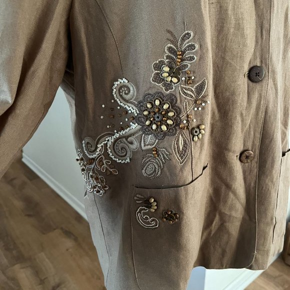 EUC Coldwater Creek Embroidered Blazer - Picture 4 of 5